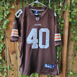 Cleveland Browns Peyton Hillis Reebok Jersey With Stitched Name And Letters